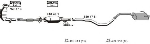 120188 ERNST Exhaust System Exhaust Pipe