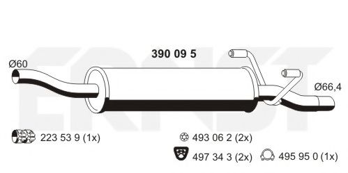 390095 ERNST Brake System Brake Master Cylinder