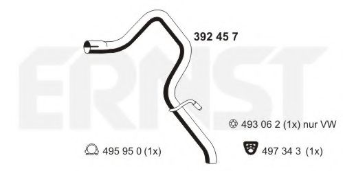 392457 ERNST Exhaust System Exhaust Pipe