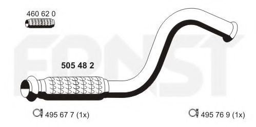 505482 ERNST Exhaust System Exhaust Pipe