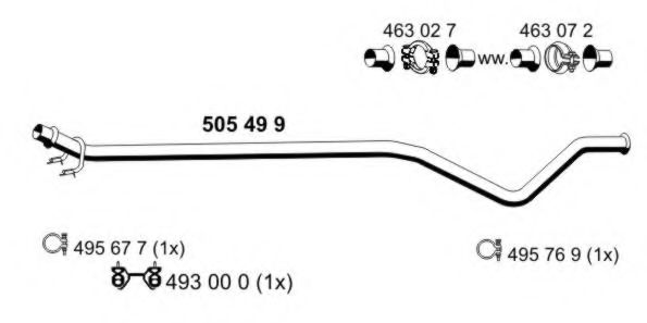 505499 ERNST Exhaust System Exhaust Pipe