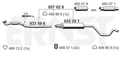 057028 ERNST Exhaust System Exhaust Pipe
