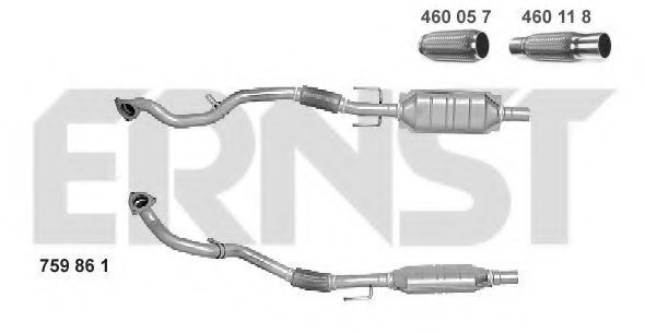 759861 ERNST Exhaust System Catalytic Converter