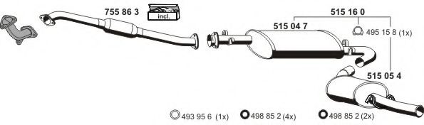 120218 ERNST Cylinder Head Gasket Set, cylinder head