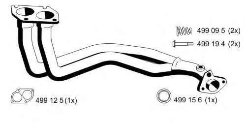 023573 ERNST Exhaust System Exhaust Pipe