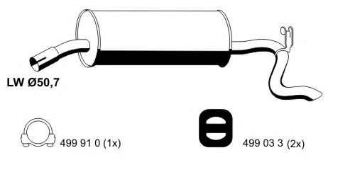 024020 ERNST Cylinder Head Gasket Set, cylinder head