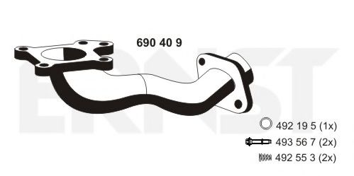 690409 ERNST Exhaust System Exhaust Pipe