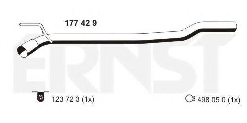 177429 ERNST Exhaust System Exhaust Pipe