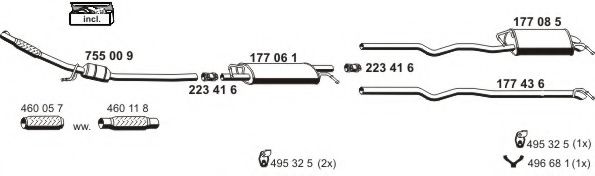 071440 ERNST Cylinder Head Gasket, intake manifold