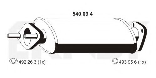 540094 ERNST Clutch Slave Cylinder, clutch