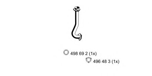116527 ERNST Exhaust System Exhaust Pipe