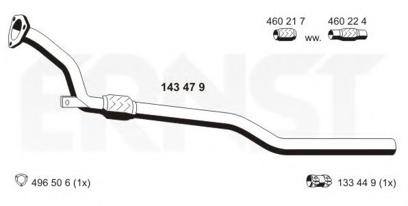 143479 ERNST Exhaust System Exhaust Pipe