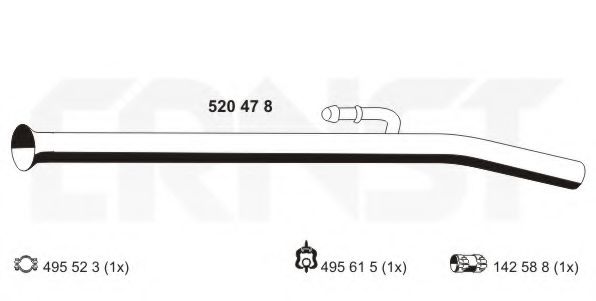 520478 ERNST Exhaust System Exhaust Pipe