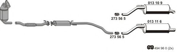 051004 ERNST Exhaust System Exhaust Pipe