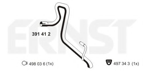 391412 ERNST Exhaust System Exhaust Pipe