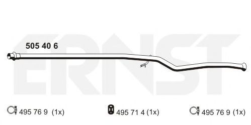 505406 ERNST Exhaust System Exhaust Pipe
