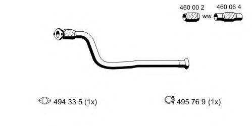 522540 ERNST Exhaust System Exhaust Pipe