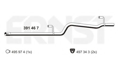 391467 ERNST Exhaust System Exhaust Pipe