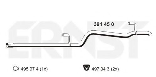 391450 ERNST Exhaust System Exhaust Pipe
