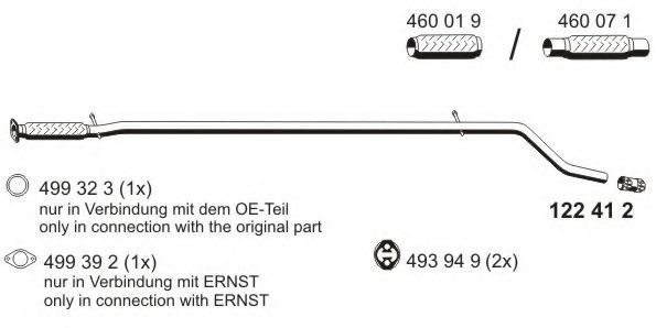 550406 ERNST Exhaust Pipe
