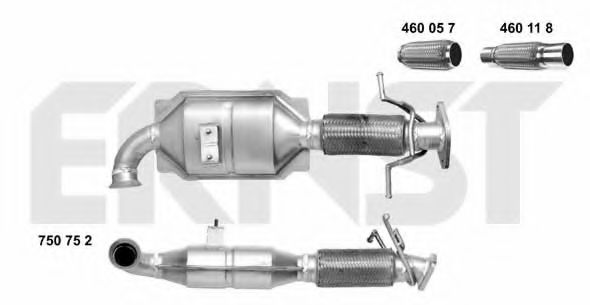 750752 ERNST Exhaust System Catalytic Converter