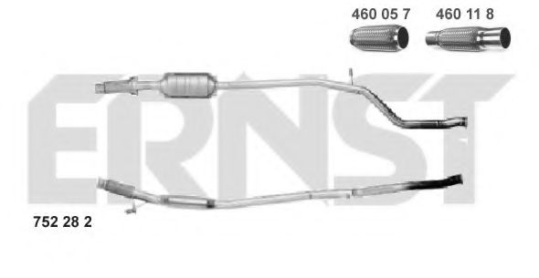 752282 ERNST Exhaust System Exhaust Pipe