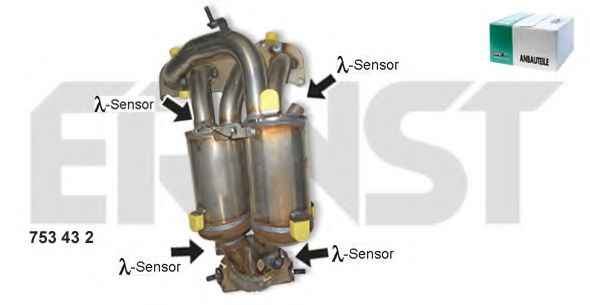 753432 ERNST Exhaust System Catalytic Converter