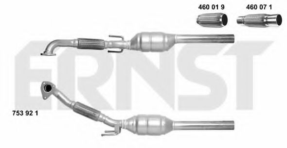 753921 ERNST Exhaust System Holder, exhaust system