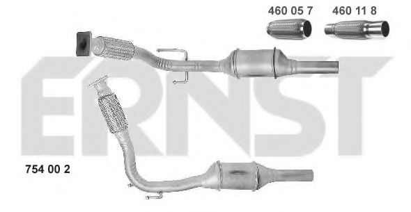 754002 ERNST Exhaust System Catalytic Converter