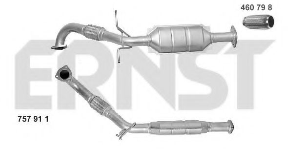 757911 ERNST Exhaust System Catalytic Converter
