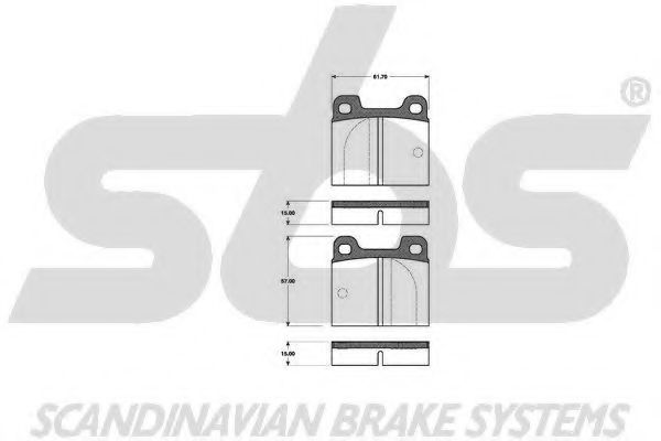 1501221001 SBS Brake Pad Set, disc brake