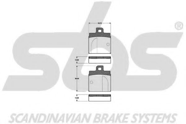 1501221002 SBS Brake Pad Set, disc brake