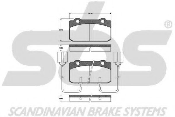 1501221005 SBS Brake Pad Set, disc brake