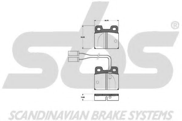 1501221006 SBS Brake Pad Set, disc brake