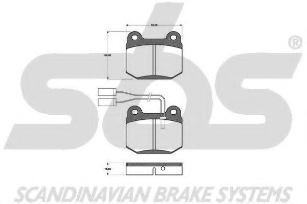 1501221007 SBS Brake System Brake Pad Set, disc brake