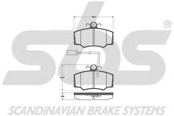 1501221011 SBS Brake System Brake Pad Set, disc brake