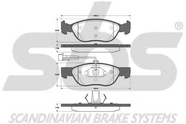 1501221017 SBS Brake Pad Set, disc brake