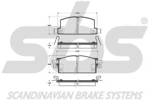1501221401 SBS Brake Pad Set, disc brake