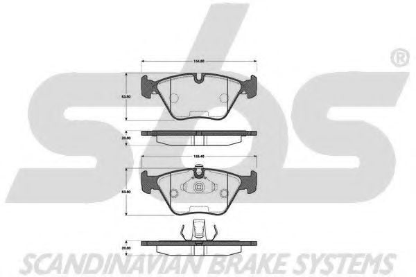 1501221523 SBS Brake Pad Set, disc brake
