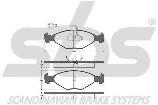 1501221813 SBS Brake System Brake Pad Set, disc brake