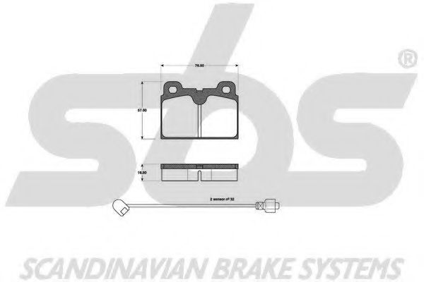 1501221815 SBS Brake Pad Set, disc brake