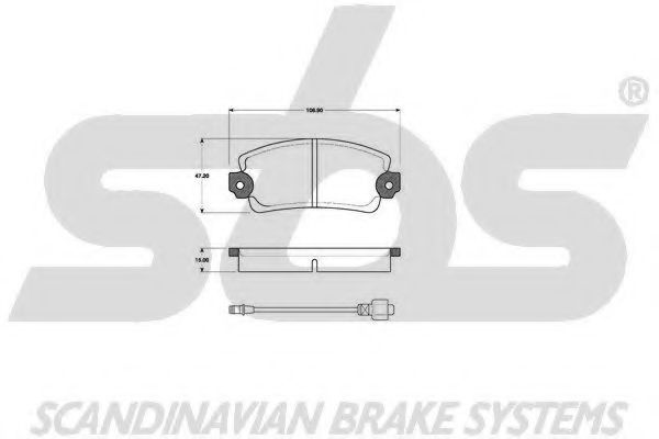 1501221817 SBS Brake System Brake Pad Set, disc brake