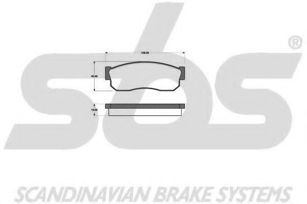 1501222207 SBS Brake System Brake Pad Set, disc brake