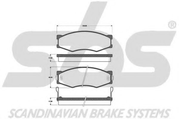 1501222214 SBS Brake System Brake Pad Set, disc brake