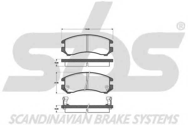 1501222217 SBS Brake Pad Set, disc brake