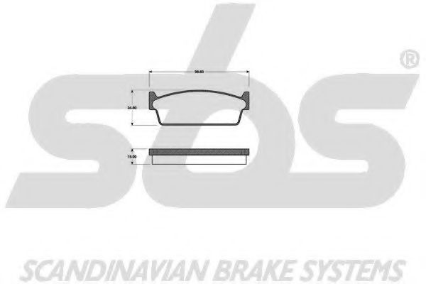 1501222233 SBS Brake System Brake Pad Set, disc brake