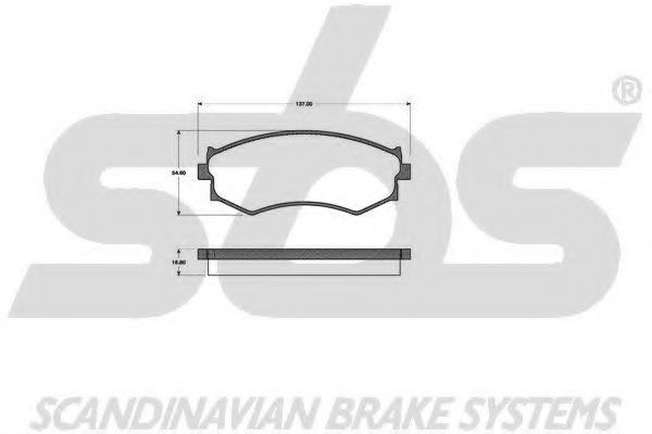 1501222234 SBS Brake System Brake Pad Set, disc brake
