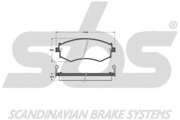 1501222240 SBS Brake System Brake Pad Set, disc brake
