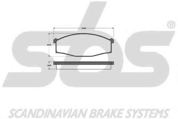 1501222243 SBS Brake Pad Set, disc brake