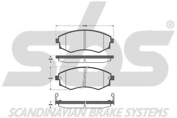 1501222252 SBS Brake System Brake Pad Set, disc brake